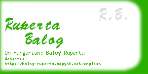 ruperta balog business card